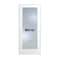 Trimlite Primed 1Lite Mirror TwoSides Tempered Glass Interior French 71/4" RH Prehung Brushed Chrome 3068pri1501MIRTRH26D714 - alternate 1
